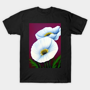 BEAUTIFUL POPPY LIGHT PURPLE BACKGROUND T-Shirt